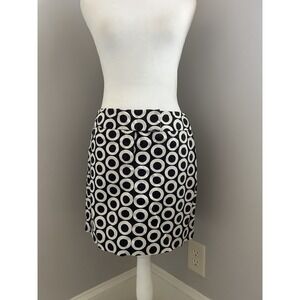 Vintage INC International Concepts Skirt Black & White Circle Polka Dot 90s Mini